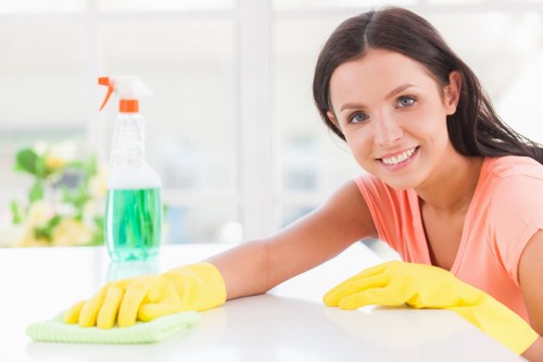 Professional office cleaners in Hampstead maintaining a modern workspace