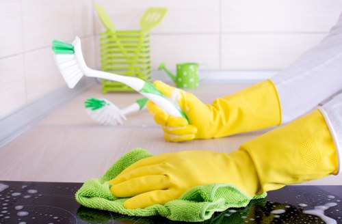 Protective PPE used during a cleaning job in Hampstead