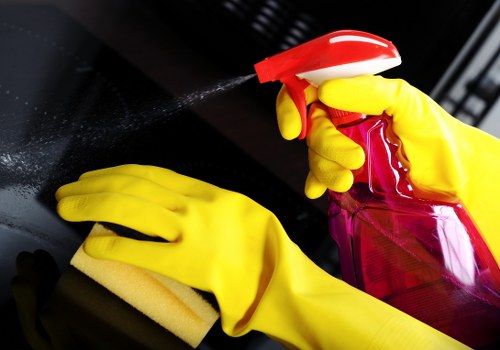 Commercial cleaning staff preparing a client-facing office in Hampstead