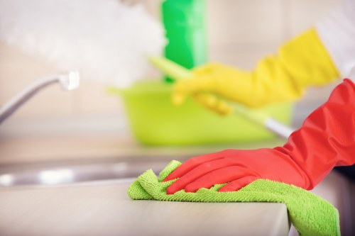 Deep cleaning different hard floor surfaces in Hampstead home